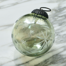 Load image into Gallery viewer, Decorative vintage french glass ornament with star patterns