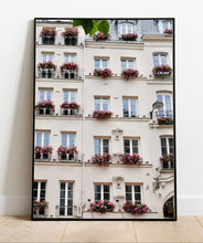 Load image into Gallery viewer, Geraniums on the Left Bank - Paris Print - La Porte Bonheur