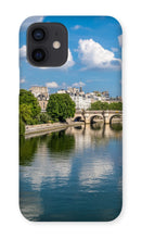 Load image into Gallery viewer, Pont Neuf from Pont des Arts Phone Case - Paris Phone Case - La Porte Bonheur