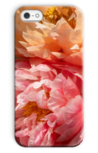 Load image into Gallery viewer, Coral Peonies Phone Case - Peony Phone Case - La Porte Bonheur