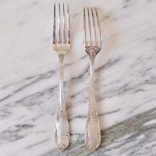 Load image into Gallery viewer, Louis XVI Musique Design Silver Plated Forks - La Porte Bonheur