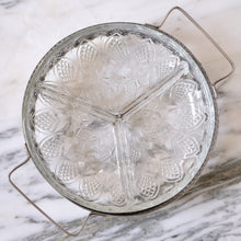 Load image into Gallery viewer, Mid-Century Serving Tray with Divided Glass Dish - La Porte Bonheur