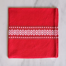 Load image into Gallery viewer, Red Christmas Dinner Napkins - La Porte Bonheur