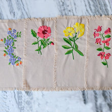 Load image into Gallery viewer, Tan Placemats with Hand-Embroidered Flowers - La Porte Bonheur