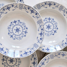 Load image into Gallery viewer, Kalk Eisenberg Blue and White Shallow Bowls - La Porte Bonheur
