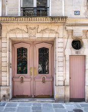 Load image into Gallery viewer, Left Bank Pink Doors - Paris Photography - La Porte Bonheur - paris pink door