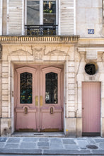 Load image into Gallery viewer, Left Bank Pink Doors - Paris Photography - La Porte Bonheur - paris pink door