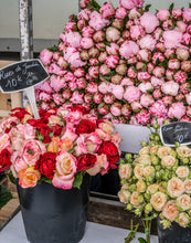 Load image into Gallery viewer, Peonies and Garden Roses at the Marché - Paris Photography - La Porte Bonheur