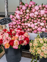 Load image into Gallery viewer, Peonies and Garden Roses at the Marché - Paris Photography - La Porte Bonheur