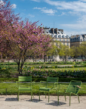 Load image into Gallery viewer, Three Green Chairs in the Tuileries - Paris Photography - La Porte Bonheur