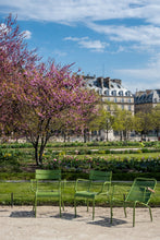 Load image into Gallery viewer, Three Green Chairs in the Tuileries - Paris Photography - La Porte Bonheur