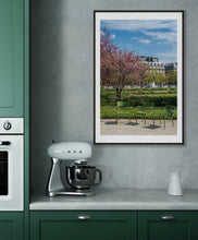 Load image into Gallery viewer, Three Green Chairs in the Tuileries - Paris Photography - La Porte Bonheur