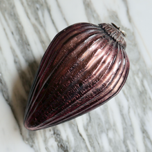Load image into Gallery viewer, purple Cone Mercury Glass Christmas Ornament vintage french christmas
