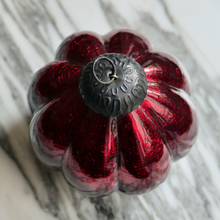 Load image into Gallery viewer, red pumpkin/Snowball Mercury Glass Christmas Ornament vintage french christmas
