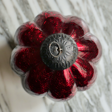 Load image into Gallery viewer, Red Snowball Mercury Glass Ornament
