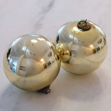 Load image into Gallery viewer, silver gold glass ball vintage french christmas ornaments
