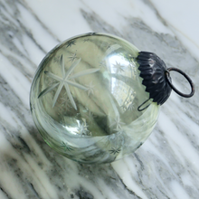 Load image into Gallery viewer, Decorative vintage french glass ornament with star patterns
