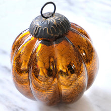 Load image into Gallery viewer, Burnt Orange Mercury Glass Ornament - La Porte Bonheur
