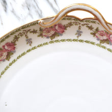Load image into Gallery viewer, GDA Limoges Pink Roses Cake Plate - La Porte Bonheur
