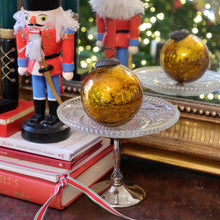 Load image into Gallery viewer, Gold Ball Mercury Glass Ornament - La Porte Bonheur

