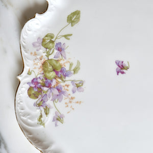 Jean Pouyat Limoges Floral Porcelain Tray - La Porte Bonheur