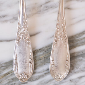 Louis XVI Musique Design Silver Plated Forks - La Porte Bonheur