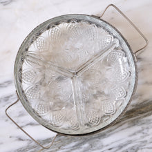 Load image into Gallery viewer, Mid-Century Serving Tray with Divided Glass Dish - La Porte Bonheur
