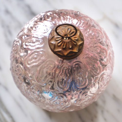 Pink Etched Mercury Glass Ornament - La Porte Bonheur