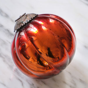 Red Orange Mercury Glass Ornament - La Porte Bonheur