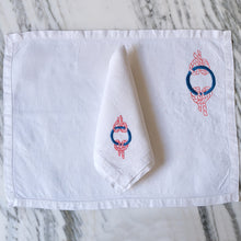 Load image into Gallery viewer, Red, White, and Blue Nautical Napkins and Placemats - La Porte Bonheur
