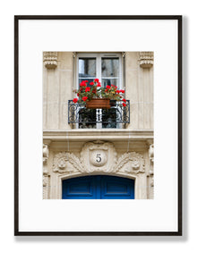 Blue Door No. 5 - Paris Print - La Porte Bonheur