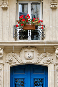 Blue Door No. 5 - Paris Print - La Porte Bonheur