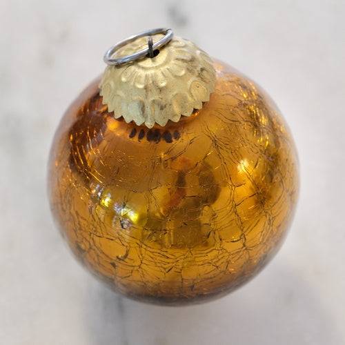 burnt orange mercury glass ornament