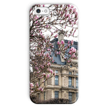 Load image into Gallery viewer, Pink Magnolias and the Louvre Phone Case - Paris Phone Case - La Porte Bonheur
