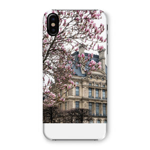 Pink Magnolias and the Louvre Phone Case - Paris Phone Case - La Porte Bonheur