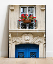 Load image into Gallery viewer, Blue Door No. 5 - Paris Print - La Porte Bonheur
