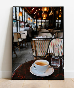 Un Café at Le Central - Paris Print - La Porte Bonheur