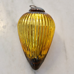 Golden Cone Mercury Glass Christmas Ornament vintage french christmas