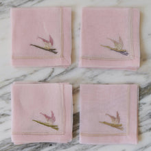 Load image into Gallery viewer, Pink Embroidered Bird Organza Napkins &amp; Tablecloth - La Porte Bonheur
