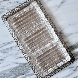 Silver Plated Tray with Glass Dishes - La Porte Bonheur