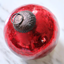 Load image into Gallery viewer, Red Ball Mercury Glass Ornament (Large) - La Porte Bonheur
