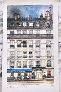 Watercolor Hotel du Quai Voltaire La Porte Bonheur